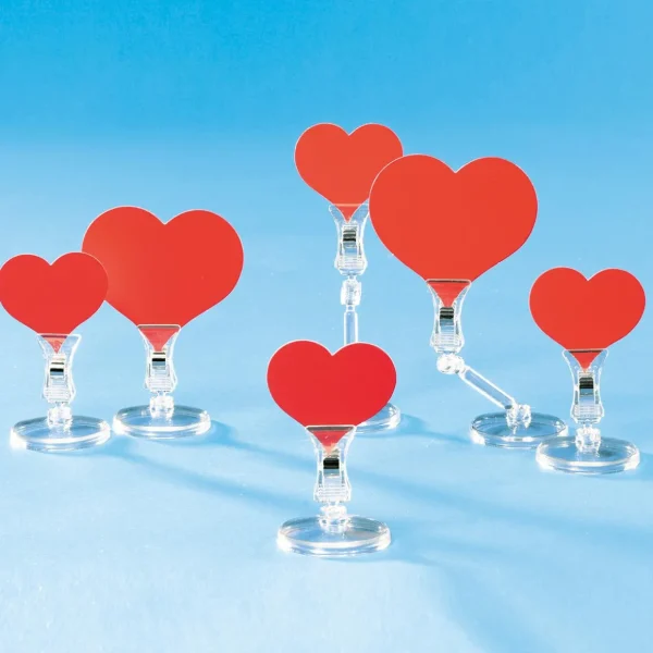 Preisauszeichnung^DecoWoerner Preisschildhalter Mit Clip, 11 Cm Hoch, 10 Stück transparent