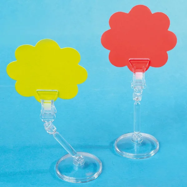 Preisauszeichnung^DecoWoerner Preisschildhalter Mit Clip, 11 Cm Hoch, 10 Stück transparent