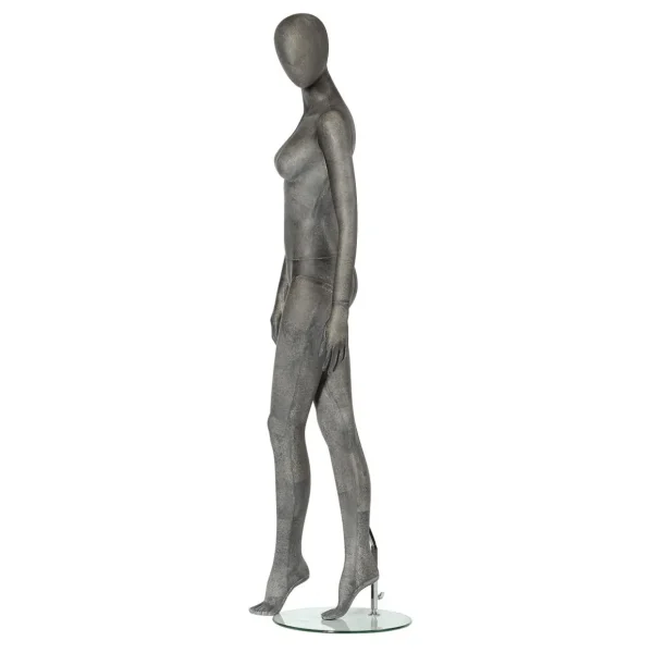 Schaufensterpuppen^DecoWoerner Premium Damen-Schaufensterpuppe, Beine überkreuz, Anthrazit Grau