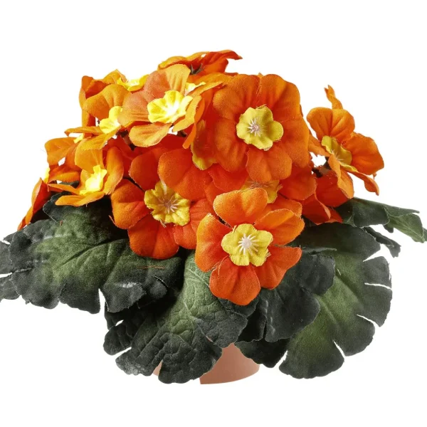 Frühlingsdeko | Kunstblumen^DecoWoerner Primel Im Topf 19 Cm Ø orange