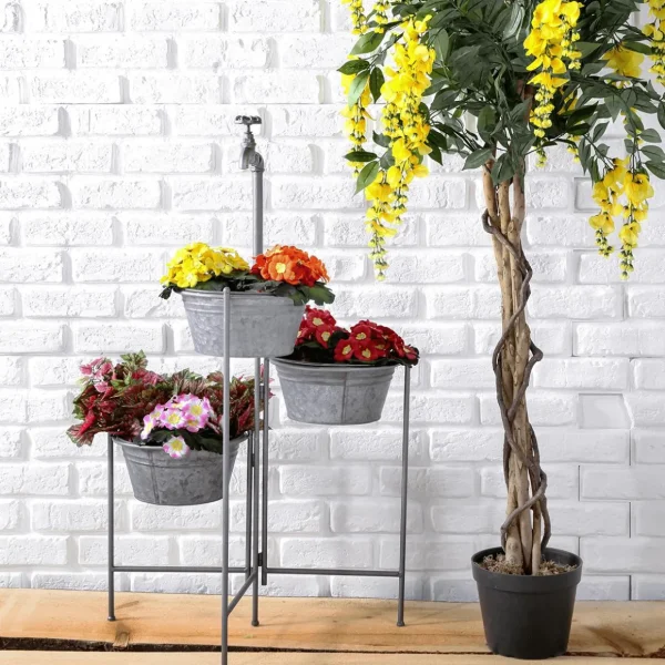Frühlingsdeko | Kunstblumen^DecoWoerner Primel Im Topf 19 Cm Ø orange