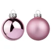 Weihnachtskugeln^DecoWoerner Puder Weihnachtskugeln Aus Glas 6 Cm Ø – 24 Stück rosa