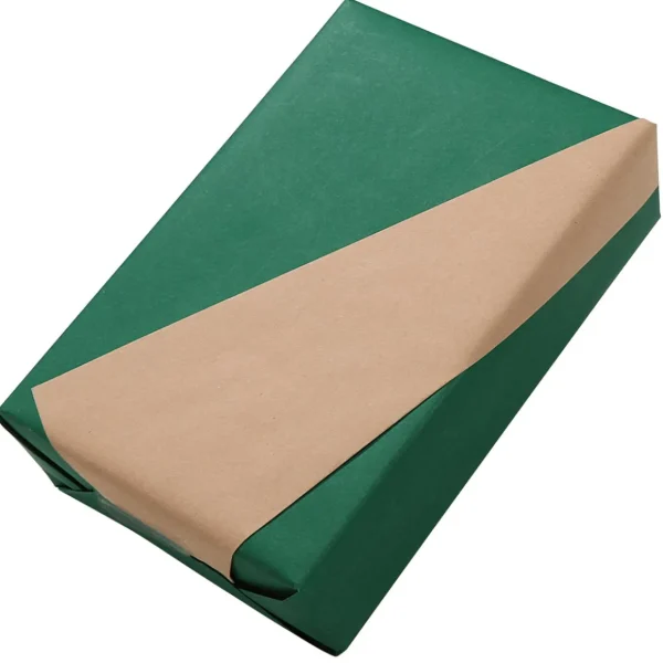 Geschenkpapier | Go Green - Nachhaltige Geschenkverpackung^DecoWoerner Recycelte Geschenkpapier-Rolle, 50 M, See grün