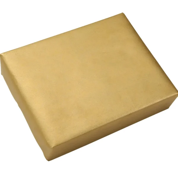 Geschenkpapier | Go Green - Nachhaltige Geschenkverpackung^DecoWoerner Recyceltes, enes Uni-Kraftpapier – 50 M Geschenkpapier-Rolle gold