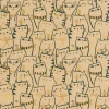 Geschenkpapier | Go Green - Nachhaltige Geschenkverpackung^DecoWoerner Recyceltes Kraftpapier Mit Katzen & Goldenen Details – 50 M Geschenkpapier-Rolle braun