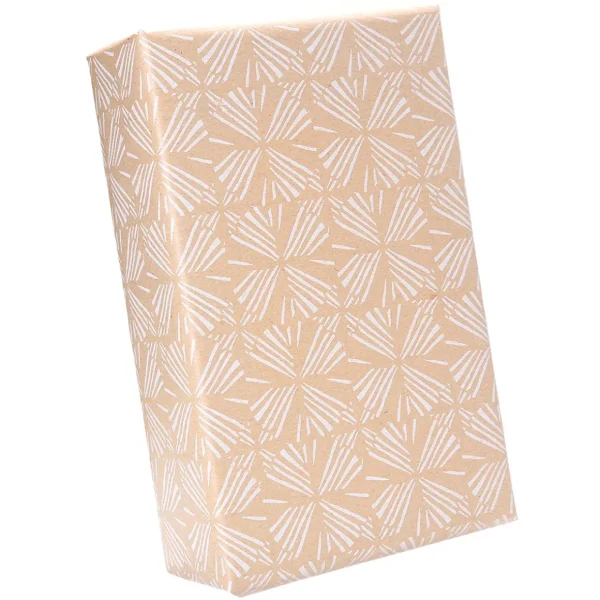 Geschenkpapier | Go Green - Nachhaltige Geschenkverpackung^DecoWoerner Recyceltes Kraftpapier Mit Weißen, Geometrischen Mustern – 50 M Geschenkpapier-Rolle braun