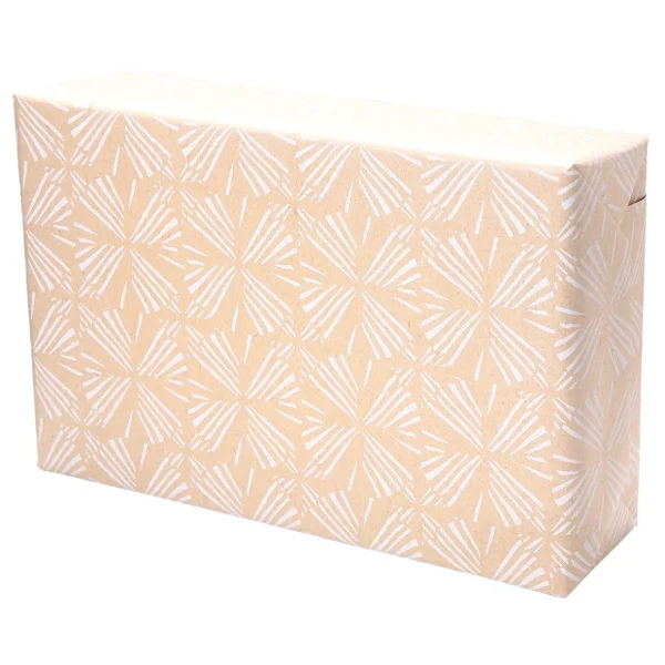 Geschenkpapier | Go Green - Nachhaltige Geschenkverpackung^DecoWoerner Recyceltes Kraftpapier Mit Weißen, Geometrischen Mustern – 50 M Geschenkpapier-Rolle braun