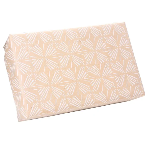 Geschenkpapier | Go Green - Nachhaltige Geschenkverpackung^DecoWoerner Recyceltes Kraftpapier Mit Weißen, Geometrischen Mustern – 50 M Geschenkpapier-Rolle braun