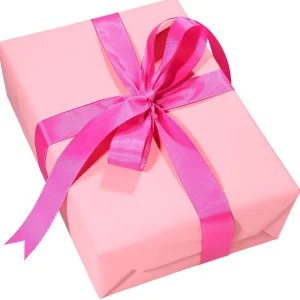 Geschenkpapier | Go Green - Nachhaltige Geschenkverpackung^DecoWoerner Recyceltes, Uni-Kraftpapier – 50 M Geschenkpapier-Rolle rosa