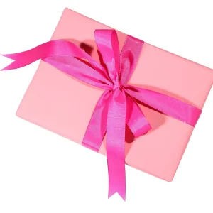 Geschenkpapier | Go Green - Nachhaltige Geschenkverpackung^DecoWoerner Recyceltes, Uni-Kraftpapier – 50 M Geschenkpapier-Rolle rosa