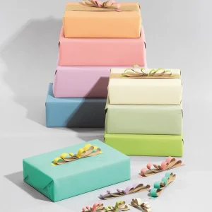 Geschenkpapier | Go Green - Nachhaltige Geschenkverpackung^DecoWoerner Recyceltes, Uni-Kraftpapier – 50 M Geschenkpapier-Rolle rosa