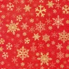 Geschenkpapier | Go Green - Nachhaltige Geschenkverpackung^DecoWoerner Recyceltes, es Kraftpapier Mit Goldenen Schneeflocken – 50 M Geschenkpapier-Rolle rot