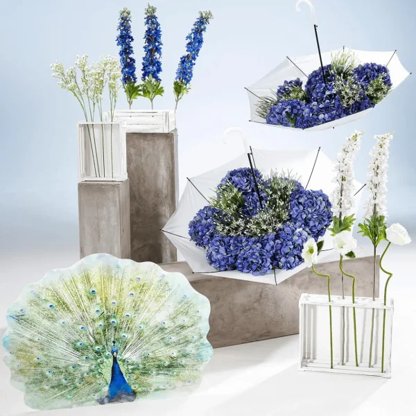 Themen-Deko | Herbstdeko^DecoWoerner Regenschirm Mit Automatik 100 Cm Ø, 84 Cm weiß