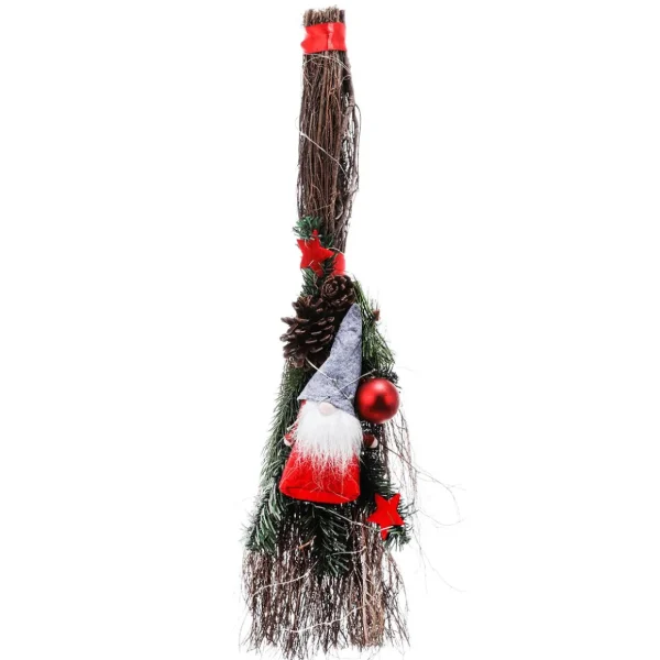 Weihnachtsfiguren^DecoWoerner Reisig-Besen Mit LED, 55 Cm braun