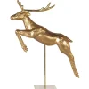 Xxl Weihnachtsdeko^DecoWoerner Rentier 165 Cm, Springend gold