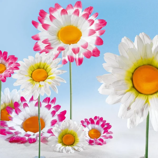 Frühlingsdeko | Kunstblumen^DecoWoerner Riesen Gänseblümchen 170 Cm weiß