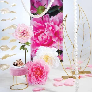 Frühlingsdeko | Kunstblumen^DecoWoerner Riesen Pfingstrose 128 Cm rosa