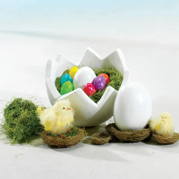 Osterdeko^DecoWoerner Riesen-Deko-Osterei, 26 Cm, weiß