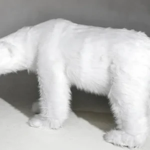 Dekotiere | Winterdeko^DecoWoerner Riesengroßer Plüsch-Eisbär 92 Cm Hoch weiß