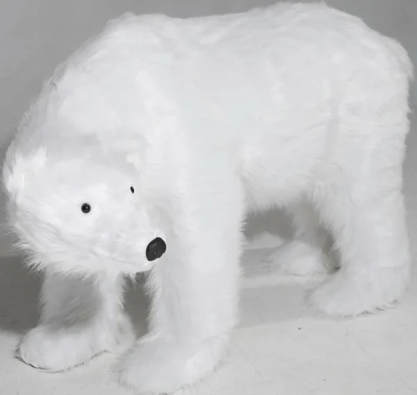 Dekotiere | Winterdeko^DecoWoerner Riesengroßer Plüsch-Eisbär 92 Cm Hoch weiß