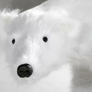 Dekotiere | Winterdeko^DecoWoerner Riesengroßer Plüsch-Eisbär 92 Cm Hoch weiß