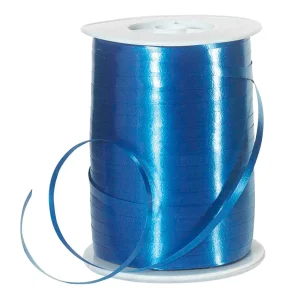 Geschenkband^DecoWoerner Ringelband, 5 Mm, 500 M, blau
