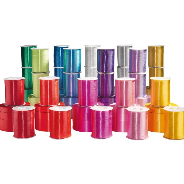 Geschenkband^DecoWoerner Ringelband, 5 Mm, 500 M, Flieder, Dunkellila violett