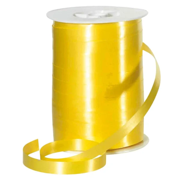 Geschenkband^DecoWoerner Rinand, 10 Mm, 250 M, gelb