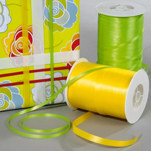 Geschenkband^DecoWoerner Rinand, 10 Mm, 250 M, gelb
