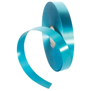 Geschenkband^DecoWoerner Ringelband, 19 Mm, 100 M, Hell blau