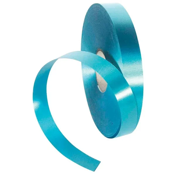 Geschenkband^DecoWoerner Ringelband, 19 Mm, 100 M, Hell blau