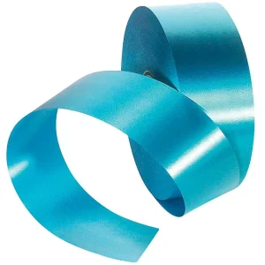 Geschenkband^DecoWoerner Ringelband, 50 Mm, 100 M, Hell blau