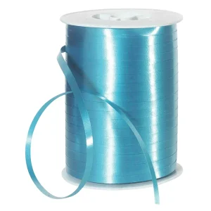 Geschenkband^DecoWoerner Ringelband, 5 Mm, 500 M, Hell blau