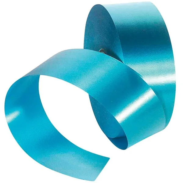 Geschenkband^DecoWoerner Ringelband, 50 Mm, 100 M, Hell blau
