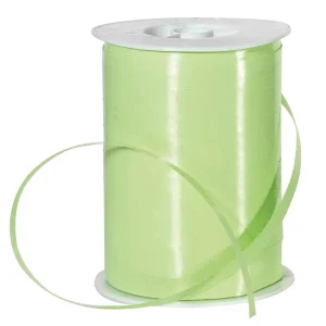 Geschenkband^DecoWoerner Ringelband, 10 Mm, 250 M, Hell grün