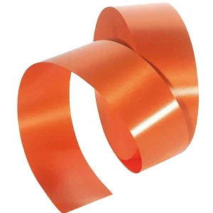 Geschenkband^DecoWoerner Ringelband, 50 Mm, 100 M, orange
