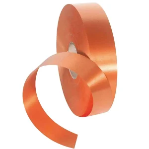 Geschenkband^DecoWoerner Ringelband, 31 Mm, 100 M, orange
