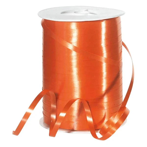 Geschenkband^DecoWoerner Ringelband, 5 Mm, 500 M, orange