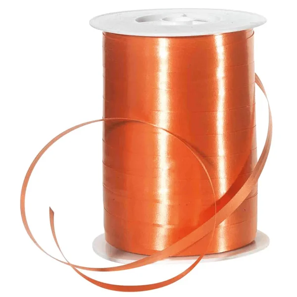 Geschenkband^DecoWoerner Ringelband, 10 Mm, 250 M, orange