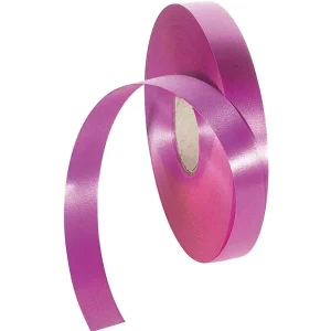 Geschenkband^DecoWoerner Ringelband, 19 Mm, 100 M, Pink rosa
