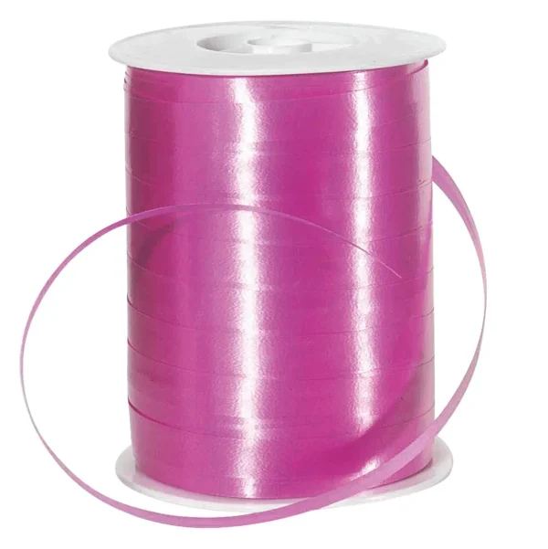 Geschenkband^DecoWoerner Ringelband, 10 Mm, 250 M, Pink rosa