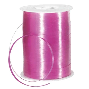 Geschenkband^DecoWoerner Ringelband, 5 Mm, 500 M, Pink rosa