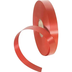 Geschenkband^DecoWoerner Ringelband, 19 Mm, 100 M, rot