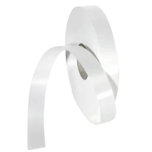 Geschenkband^DecoWoerner Ringelband, 19 Mm, 100 M, weiß
