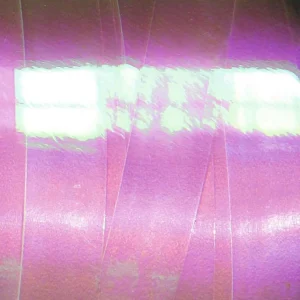 Geschenkband^DecoWoerner Ringelband Irisierend 10 Mm 200 M weiß