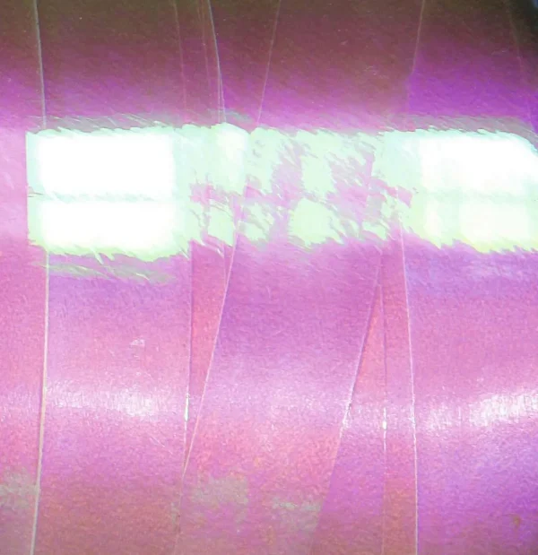 Geschenkband^DecoWoerner Ringelband Irisierend 10 Mm 200 M weiß