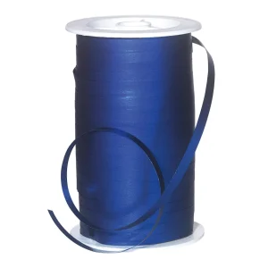 Geschenkband^DecoWoerner Ringelband Matt, 5 Mm, 100 M, blau