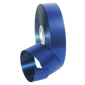 Geschenkband^DecoWoerner Ringelband Matt, 31 Mm, 100 M, blau