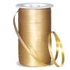 Geschenkband^DecoWoerner Ringelband Matt, 5 Mm, 100 M, gold