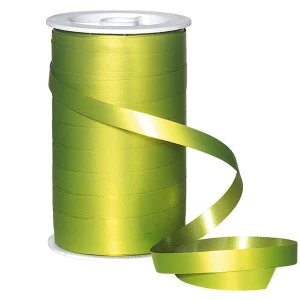 Geschenkband^DecoWoerner Ringelband Matt, 10 Mm, 100 M, Hell grün